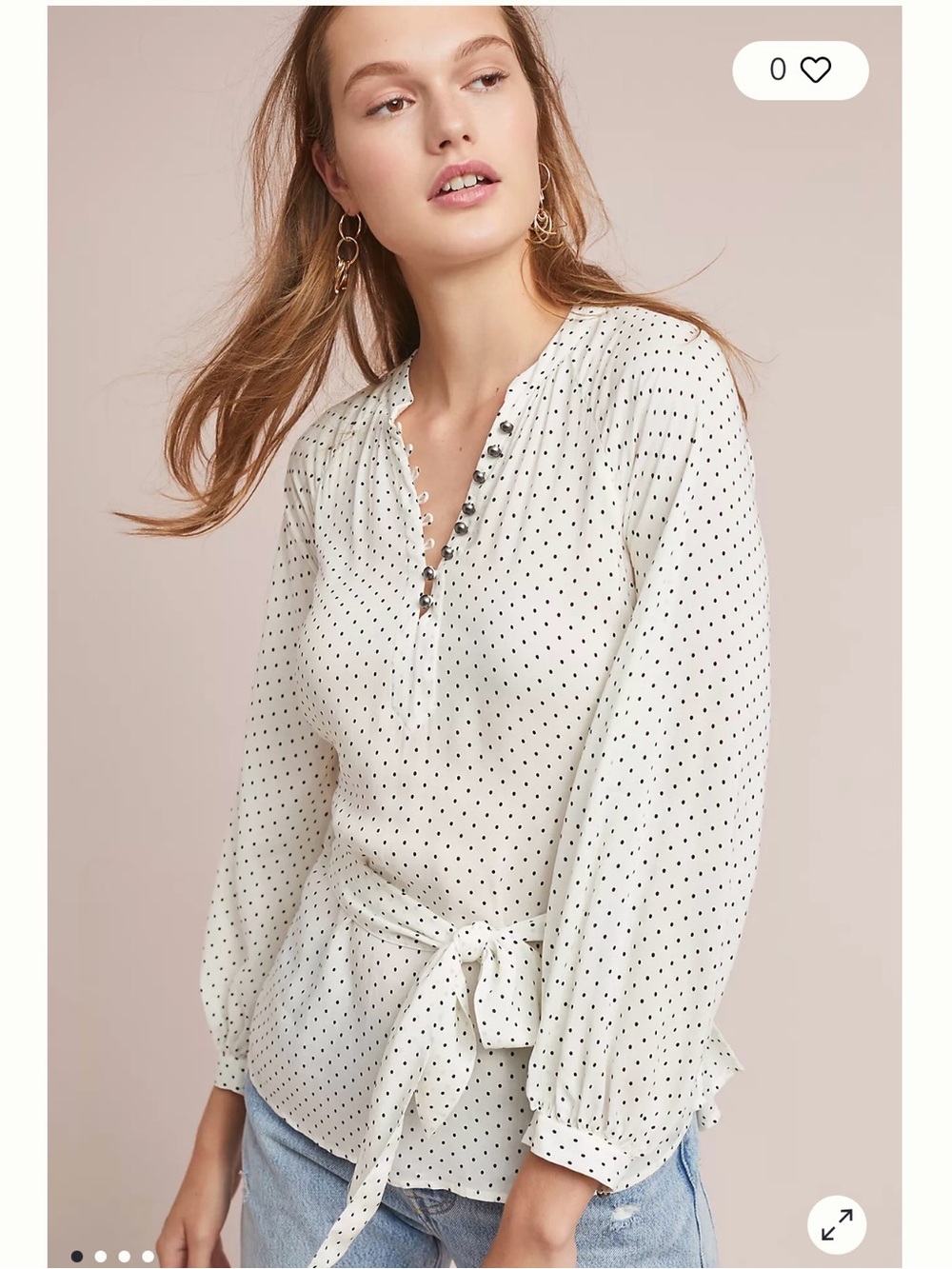 🆕NEIMAN MARCUS Polka Dot Blouse